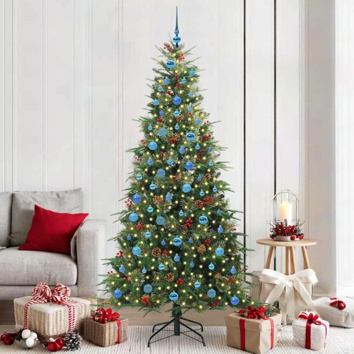 ELMIX Artificial Hinged Christmas Tree Green 210 cm PE and PVC