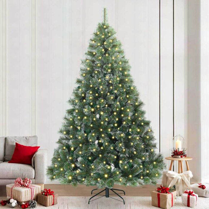 FIRILO Artificial Christmas Tree with 300 LEDs Green 240 cm PE and PVC