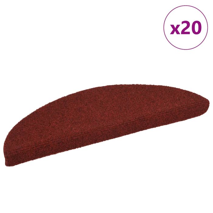 Stair Mats Self-adhesive 20 pcs Red 56x17x3 cm