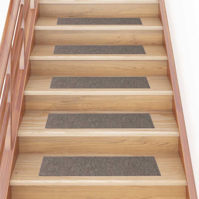 Stair Mats Self-adhesive 30 pcs Cream 76x20 cm Rectangular