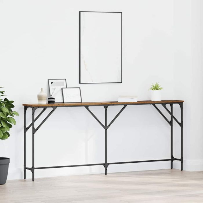 Console Table Old Wood 180x23x75 cm Engineered Wood