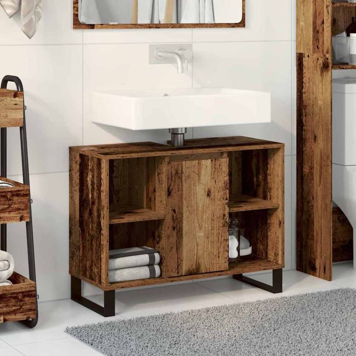 Bathroom Vanity Unit Old Wood Particle board Medium