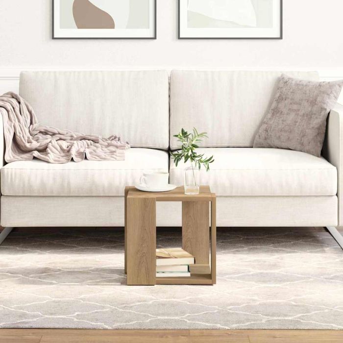 Coffee Table Artisan oak Solid oak wood 32 x 32 x 30 cm Durable
