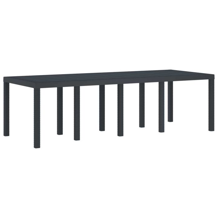 TARIDG Garden Dining Table Anthracite 250x100x73 cm Poly Rattan