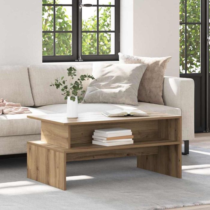 Coffee Table Artisan oak 90 x 55 x 42.5 cm Engineered wood