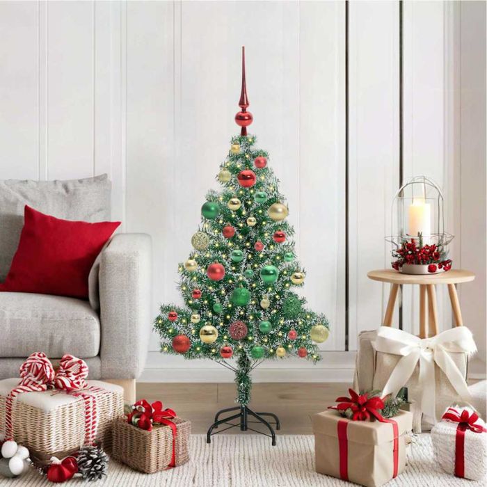 CINDEL Artificial Christmas Tree Snow Flocked with LED Light 120 cm