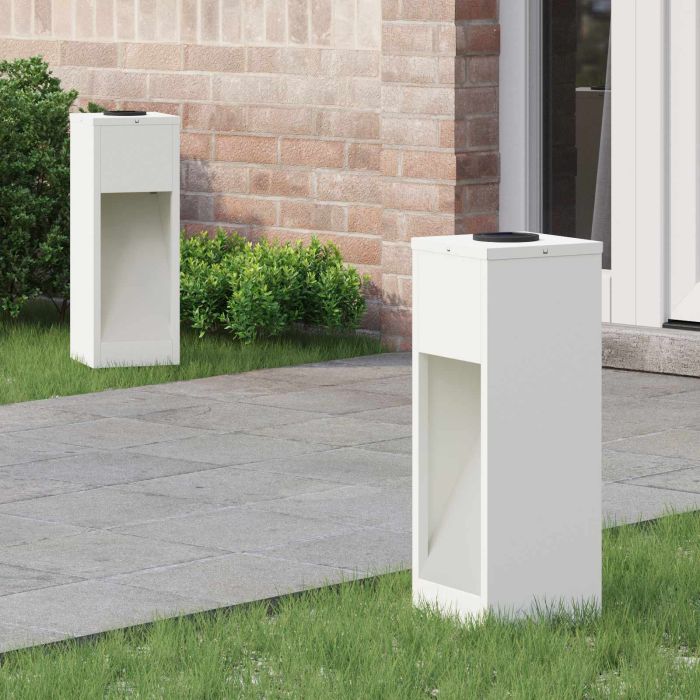 NIEBRO Solar Led Pathway Light 2 pcs Cold Rolled Steel - White