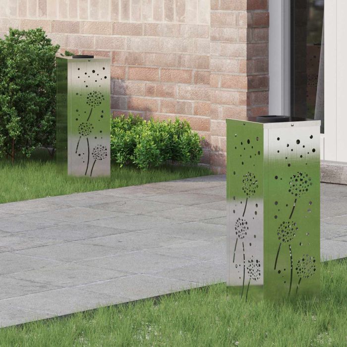 NIEBRO Solar LED Pathway Light 2 pcs Stainless Stainless Steel