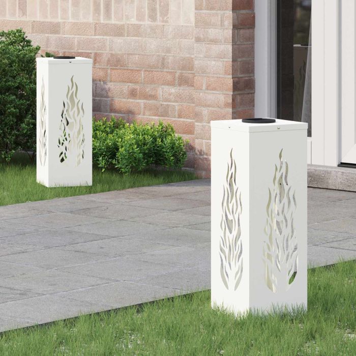 NIEBRO Solar LED Pathway Light 2 pcs Cold Rolled Steel - White