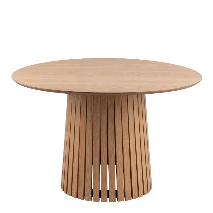 Dining Table - CHRISTO Round Dining Table Oak 120cm