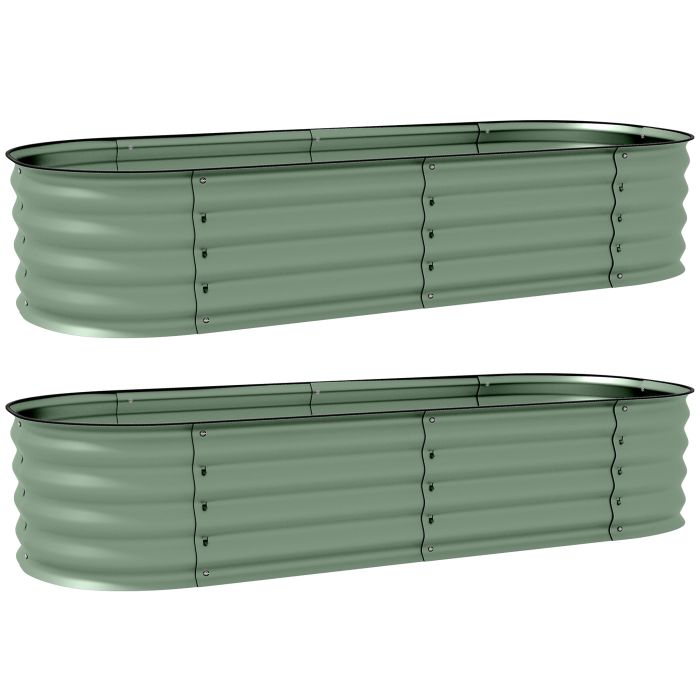 SUNVISTA Raised Garden Bed Metal Planter Box Green