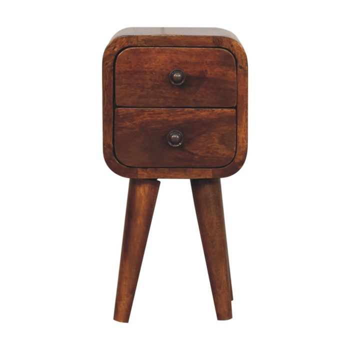 CROMER Extra Mini Curved Chestnut Bedside