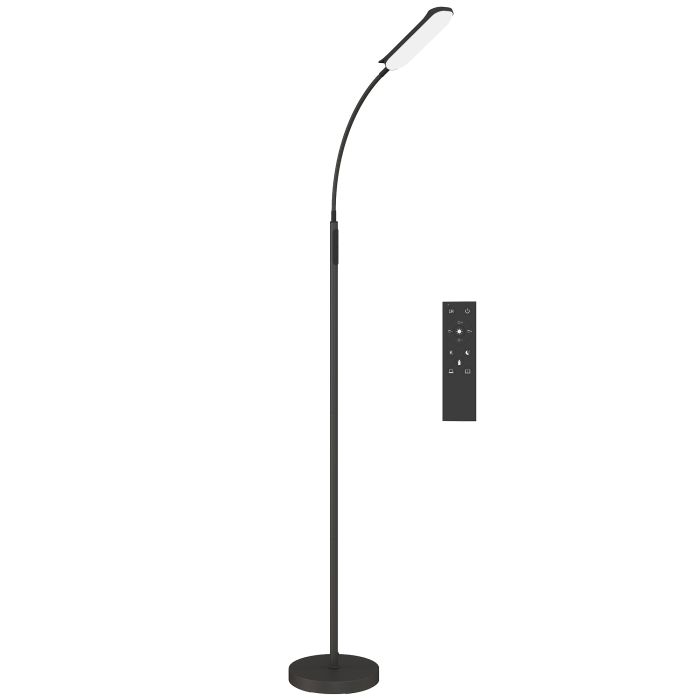 HERON LED Floor Lamp Standing Lamp with Remote & Touch Control Black