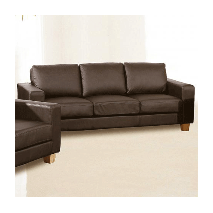 Buxton Chesterfield 3 Seater Sofa Suite in PU Leather - Brown