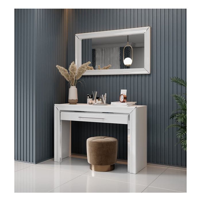 Dressing Table - ANALDA Dresser White 120cm
