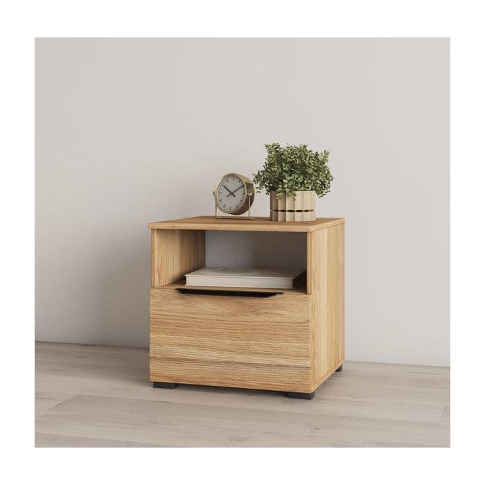 Bedside Table - VOSU Nightstand Oak Mauvella 45cm