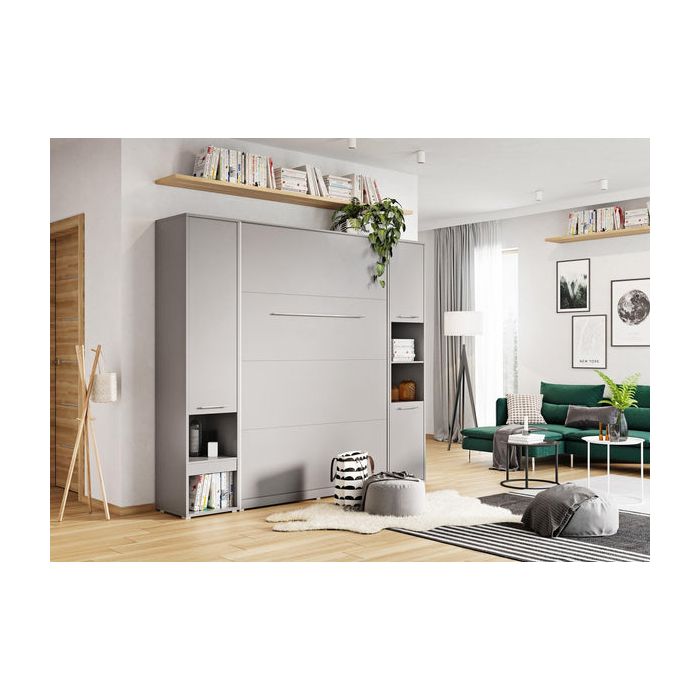 Kingsize Bed - DUNHILL Wall 5ft Bed Grey Matt