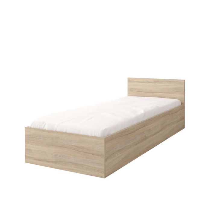 Single Bed - BRAYDEN Wooden 3ft Bed with Storage Oak Sonoma