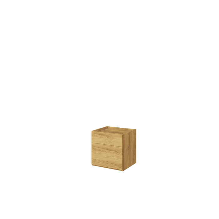 Bedside Table - BARCENA Nightstand Oak Hickory 45cm