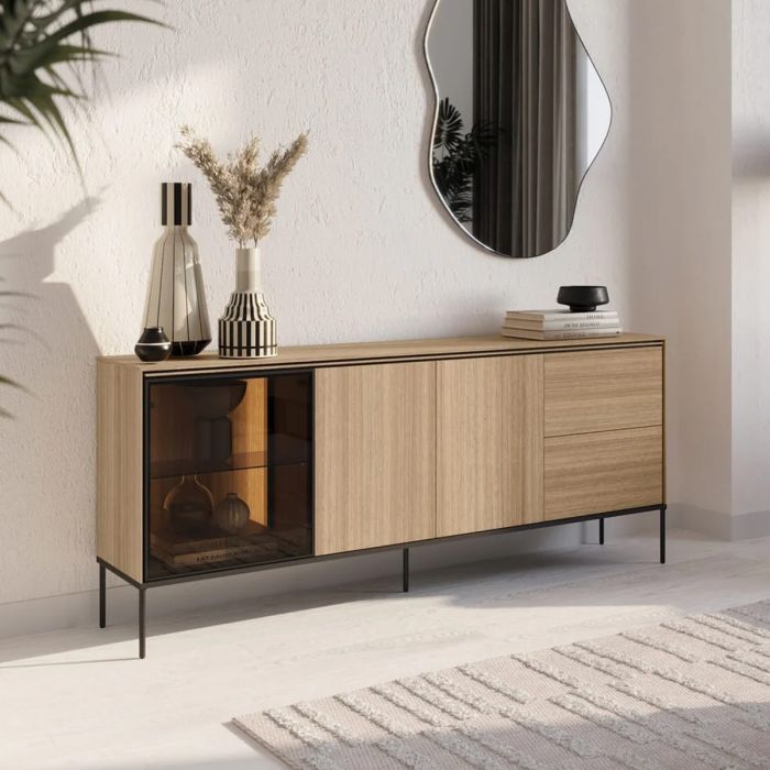 VISSORA Display Sideboard Oak Linear 201cm