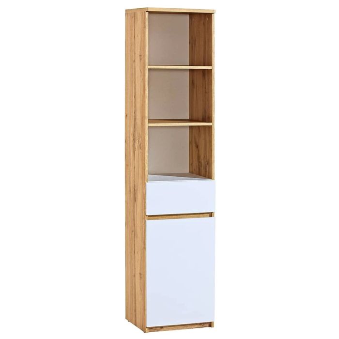 ARCLESTON Tall Storage Cabinet Oak Wotan 45cm