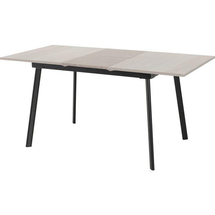 Avery Extending Dining Table - Concrete Grey Oak Effect Black