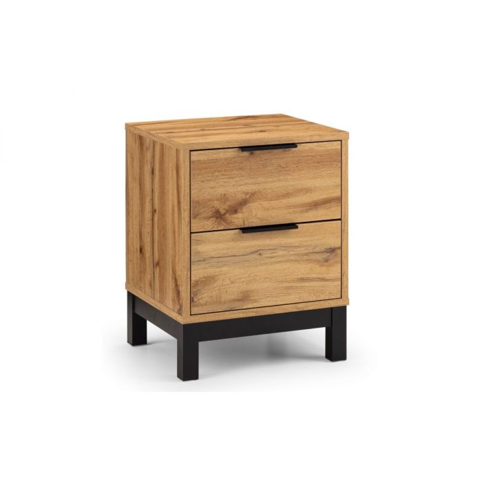 Bali 2 Drawer Bedside - Oak