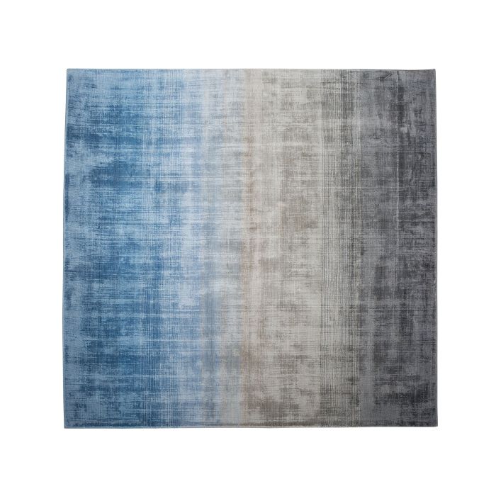 Viscose Rug 200x200cm Grey and Blue
