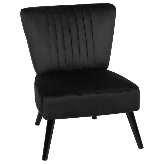 Velvet Armchair Black VAASA