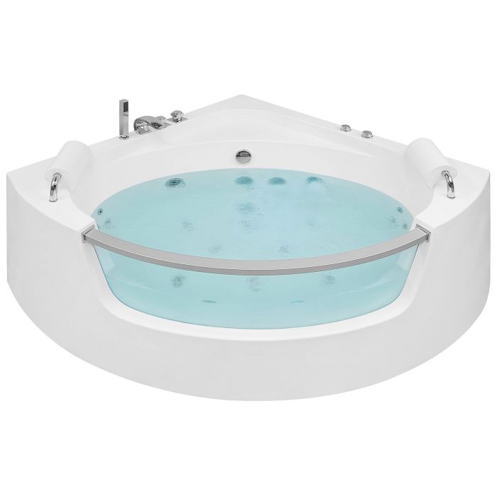 Whirlpool Bath with LED White 1870 x 1360 mm MANGLE