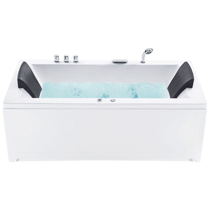 Right Hand Whirlpool Bath with LED 1830 x 900 mm White VARADERO