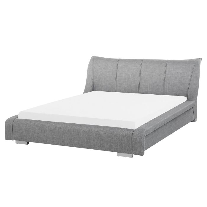 Fabric EU King Size Bed Grey NANTES