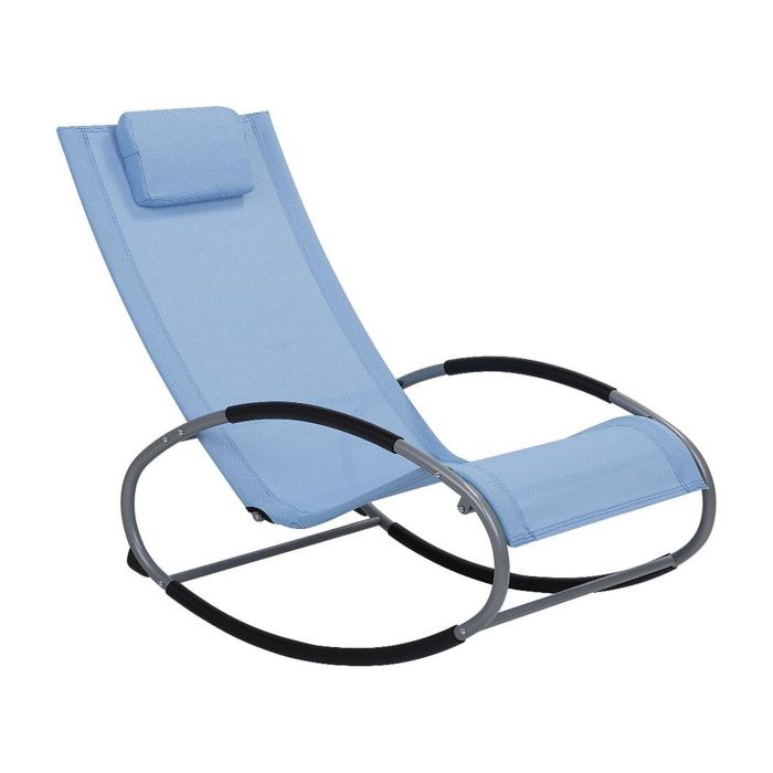 Rocking Sun Lounger Blue CAMPO