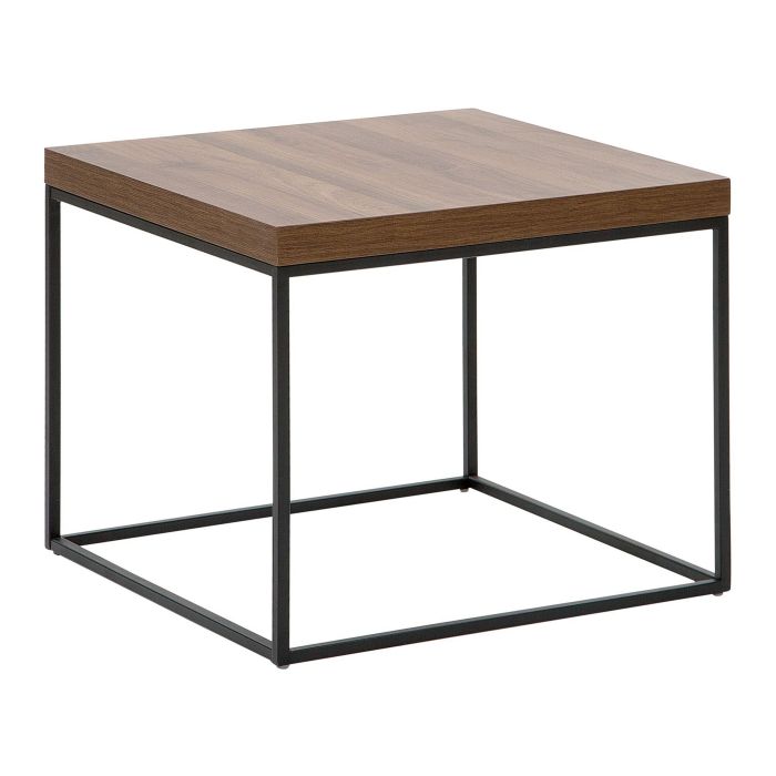 Side Table Dark Wood with Black