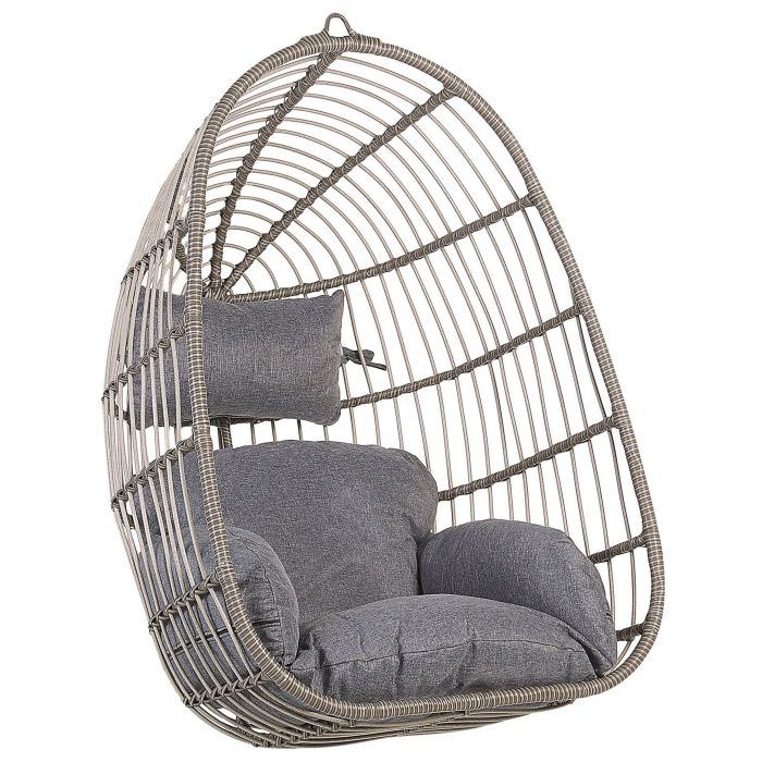 PE Rattan Hanging Chair Grey CASOLI
