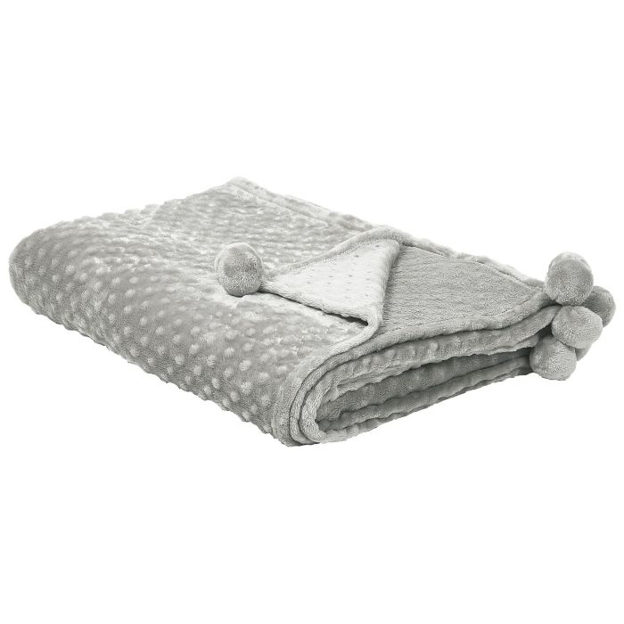 Blanket 200 x 220 cm Light Grey SAMUR