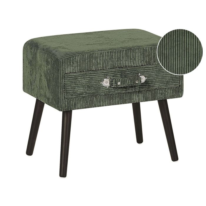 Corduroy Side Table Green EUROSTAR