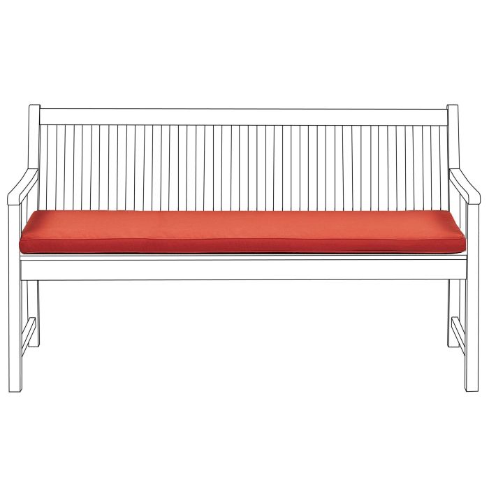 Bench Seat Pad Cushion 152 x 54 cm Red VIVARA