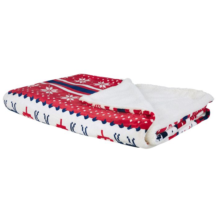 Blanket 150 x 200 cm Red and Blue REKA