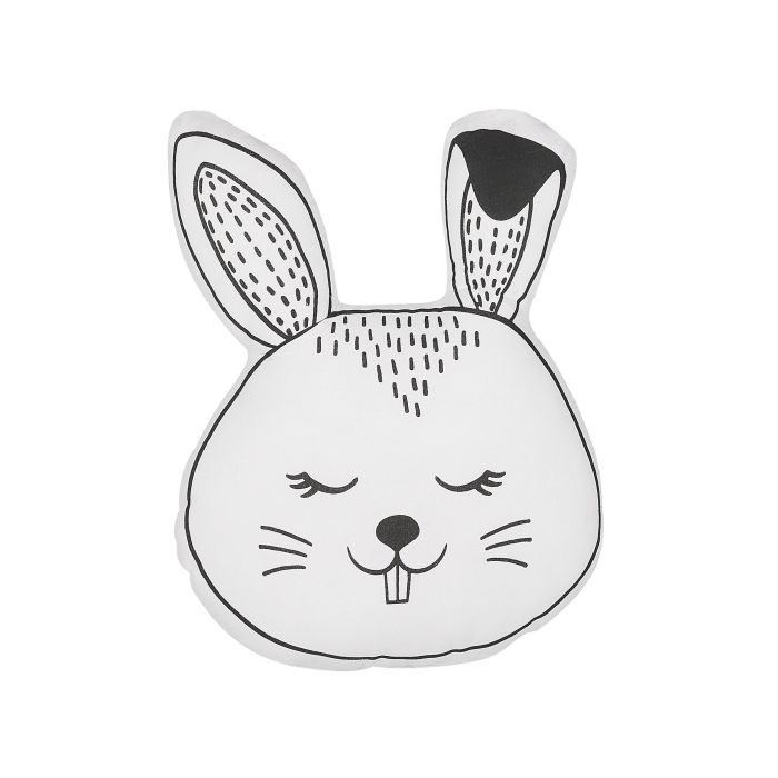 Cotton Kids Cushion Bunny 53x43cm Black and White