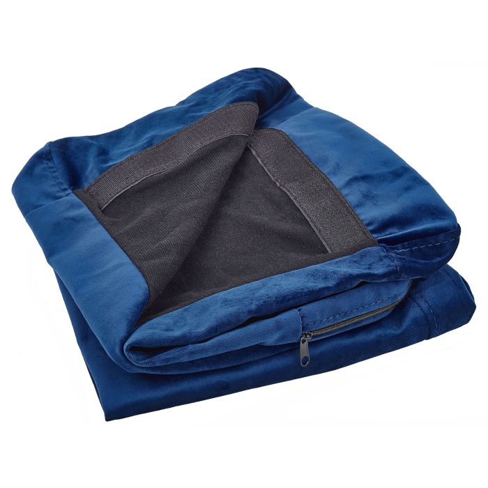 Velvet Armchair Cover Blue BERNES