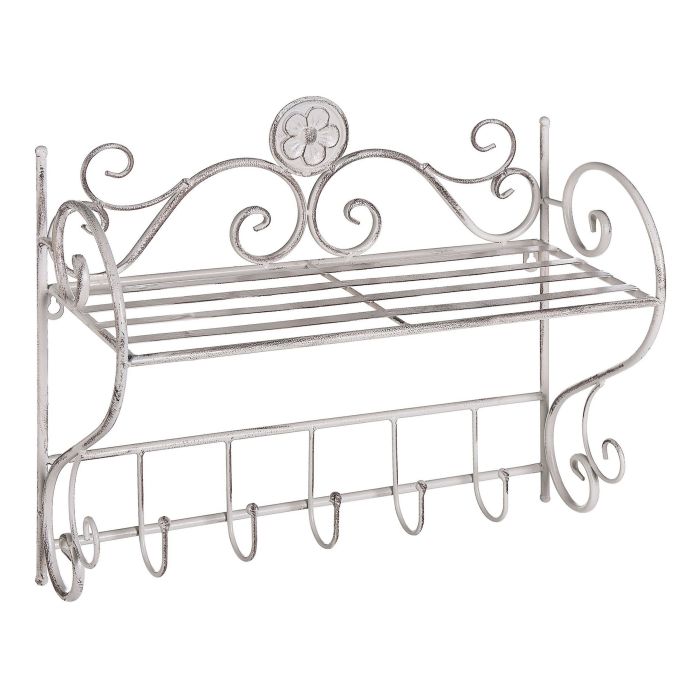 Metal Bathroom Wall Shelf White OSORNO