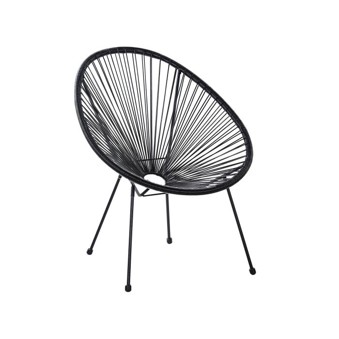 PE Rattan Accent Chair Black ACAPULCO II