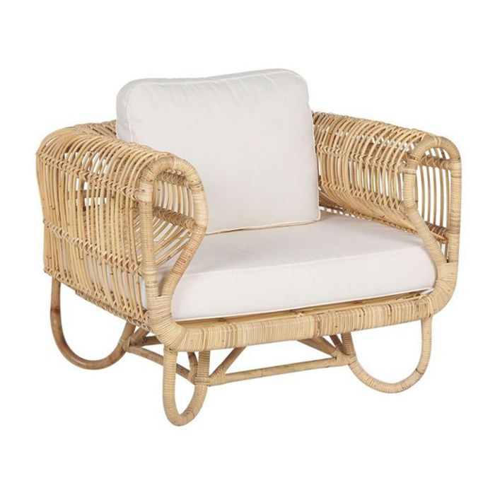 Rattan Armchair Beige DOLCEDO