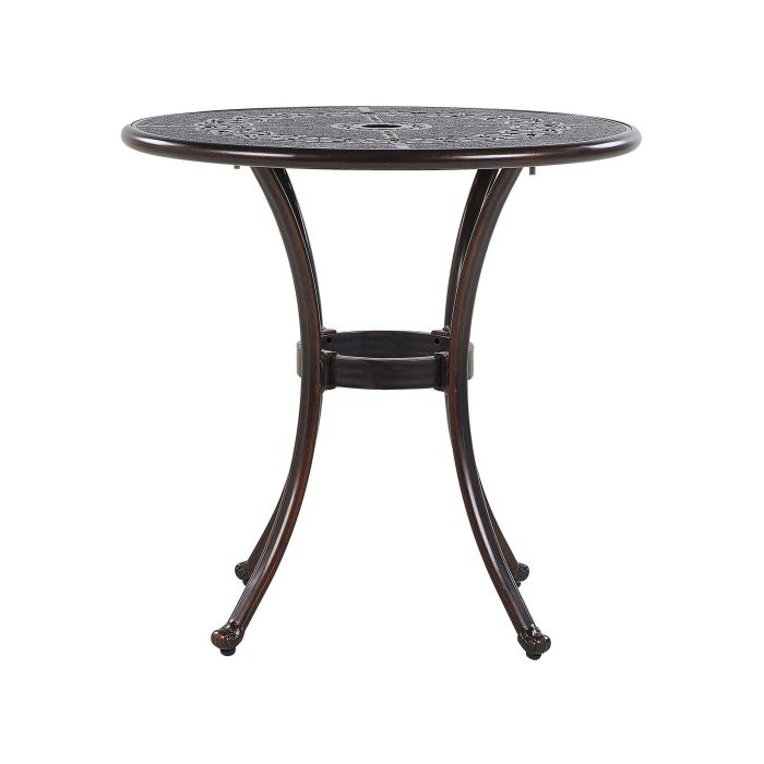 Round Garden Dining Table ⌀ 65 cm Brown BOVINO