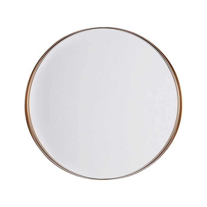 Round Metal Wall Mirror 40cm Copper