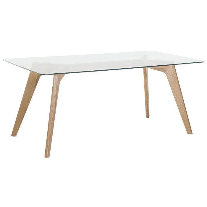 Glass Top Dining Table 180 x 90 cm HUDSON