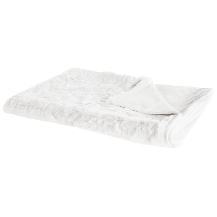 Blanket 180 x 220 cm White TOURZA