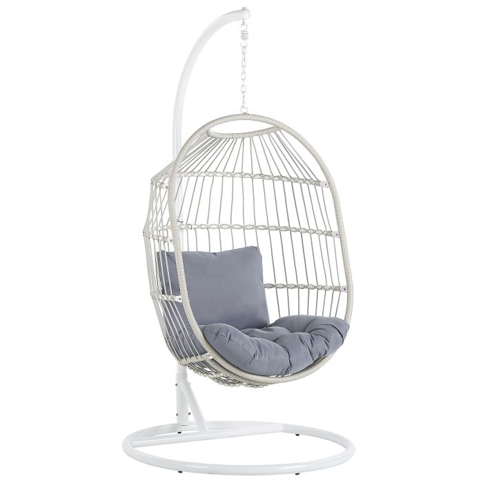 PE Rattan Hanging Chair White ALBA
