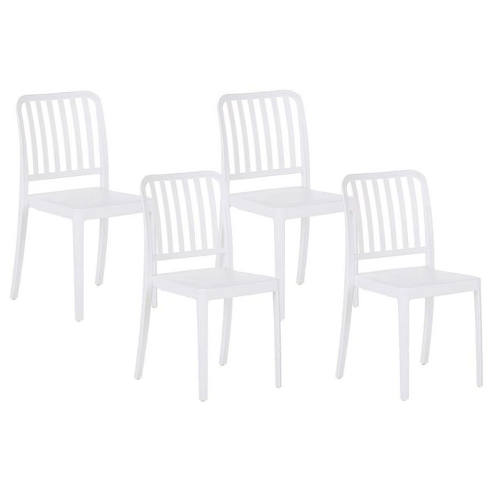 Set of 4 Garden Chairs White SERSALE